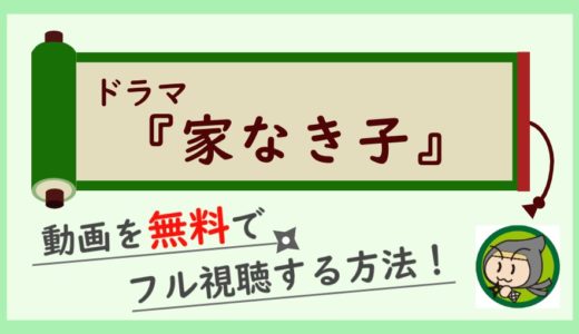 ドラマ「家なき子」の無料動画配信を最終回まで全話フル視聴する方法！