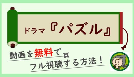 ドラマ「パズル」の動画フルを無料で1話～最終回まで全話視聴する方法まとめ！