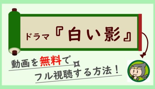 ドラマ「白い影」の動画フルを無料で最終回までお得に視聴！1話から全話見放題