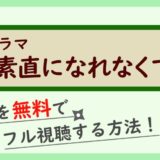 ドラマ『素直になれなくて』